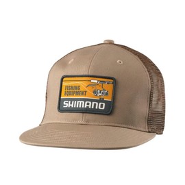 Shimano CA-067Y Graphic Flat Mesh Cap, Beige, M