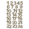 Hobbyfun Felt Advent Numbers 1-24 Natural Mottled