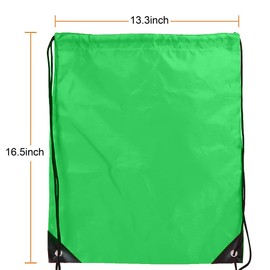 CODOBON - Mochila con cordón a granel, bolsa de poliéster para gimnasio y deporte, Verde, Classic