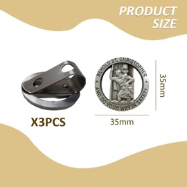 3 Pieces Metal Badge Clips, Car Visor Badge Clips, Multi-Purpose Badge Clips, Creative Round Badges, Fun Little Gift For Catholics.