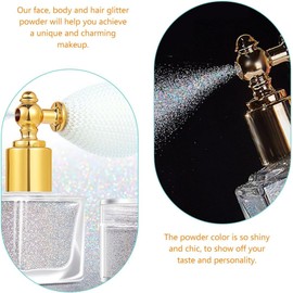 Spray Efecto Purpurina Corporal y Multiuso Plata Maquillaje para Brillante Adecuado para Fiestas Celebraciones Obsequios