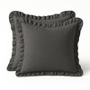 Empire Linen Ruffle Pillow Case -100% Cotton Satin Weave, Soft