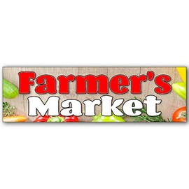 Farmers Market Vinyl Banner 10 Feet Wide by 3 Feet Tall