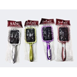 KIRA Rectangular Cushion Paddle Hair Brush Large Paddle Cushion Hair Brush for Blow-Drying & Detangling - Comfortable Styling, Straightening & Smoothing (silver)