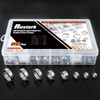 Rustark 120Pcs 6-23.5mm 304 Stainless Steel Single Ear Stepless Hose