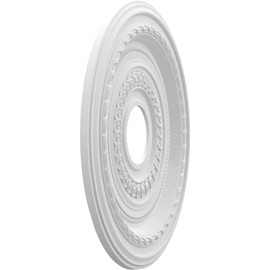 Ekena Millwork CMP16CO Cole Thermoformed PVC Ceiling Medallion (Fits Canopies up to 4 1/2"), 16"OD x 3 1/2"ID x 1"P