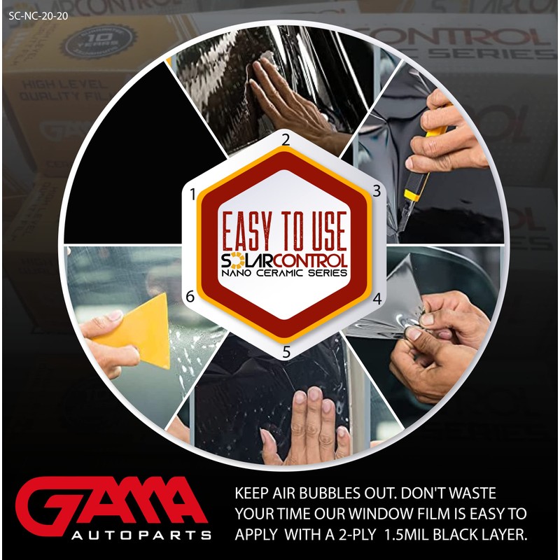 SOLARCONTROL Window Tint Car Film 20" X 100FT Nano Ceramic