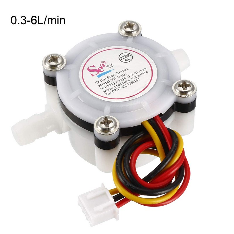 uxcell 1/4in Hall Effect Liquid Water Flow Sensor Switch Flowmeter