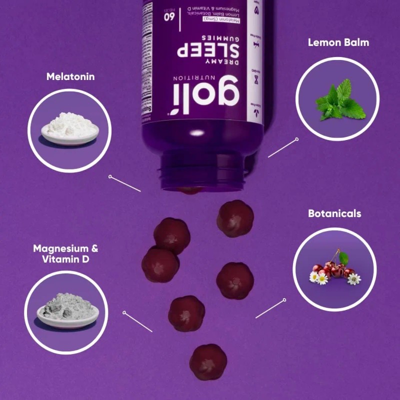 Goli Nutrition Sleep Melatonina 5mg - 60 Gomitas Sabor Mix