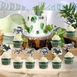 Alligator Party Decoration Crocodile Theme Cupcake Toppers Alligator Theme Table Decorations Reptile Animal Cupcake Toppers for Boy Man Jungle Safari Swamp Reptile Themed Birthday Party Supplies