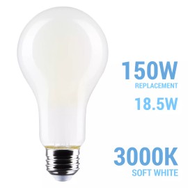 Satco S12447 LED 120 Volt 18.5W =150W A21 Medium E26 Dimmable 3000K Soft White