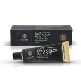 Parallel Products - Luxe Color (Medium Brown) - Cream Hair Dye - 25mL - Tint for Professional Spot Coloring - Covers Grey Hair - Root Touch-Up