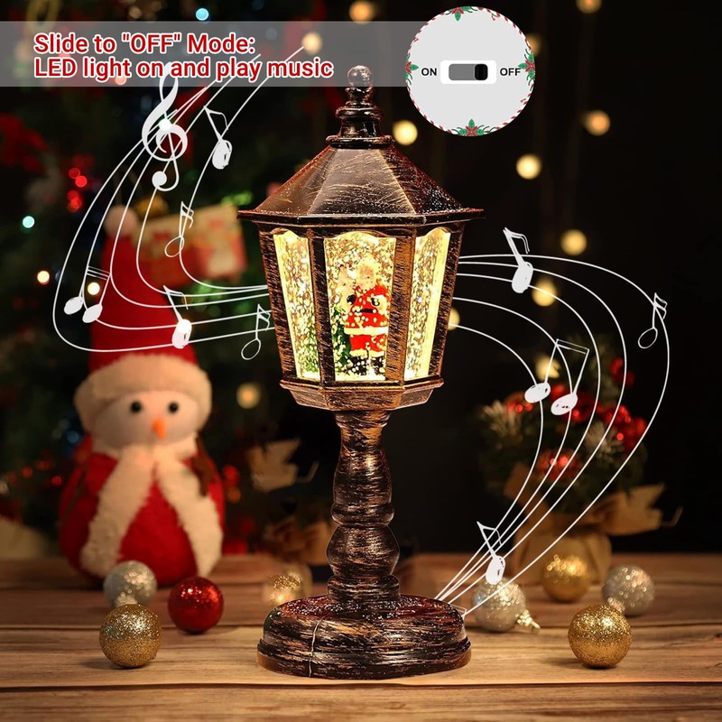 Christmas Snow Globe Lantern with Music (Snow Lantern B)