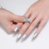 Light Blue Press On Nails Square, Cat Eye Press On