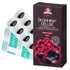 Dr.Ohhhira Deluxe Probiotics, Postbiotic, Prebiotic, for Intestinal Restoration, Intestinal Treatment, Intestinal Bacteria, 12 Strains, 5 Years Fermentation, 100 Billion Live Bacteria (30 Capsules)