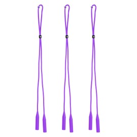 HARFINGTON 2pcs Glasses Strap Adjustable Eyeglasses Strap Silicone Sunglasses Holder Strap Eyewear Retainer Lanyards String for Men Women Children, Purple