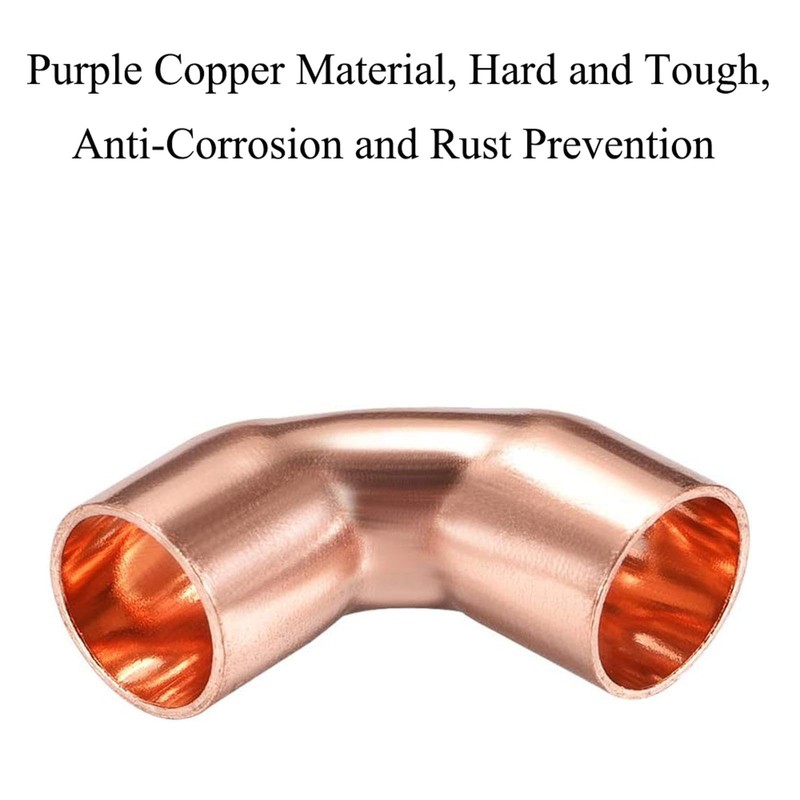 7/8" ID Copper 90 Degree Elbows Welding Joint Copper Pipe