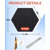 42 Pack Acoustic Panels, High Density Hexagon Acoustic Panels, 12"x10"x0.4"
