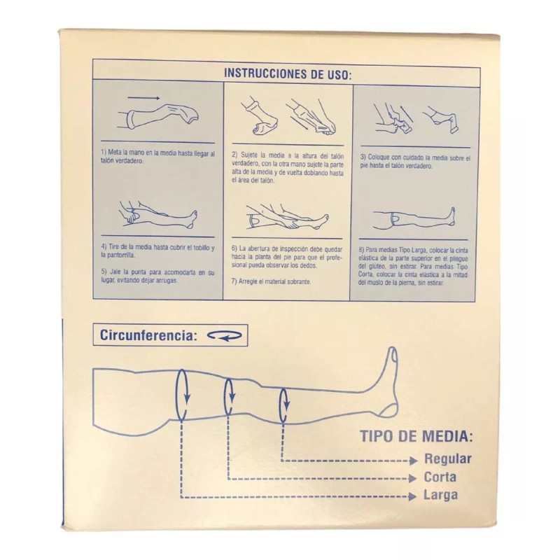 Medias Antiembolicas Protec Tipo Largo Talla Mediano Degasa