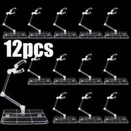 Unbranded 12Pc HG144 Adjustable Action Figure Display Holder Base Doll Model Support Stand