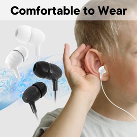 Wholesale School Earbuds Headphones 100 Pack Bulk Earphones for Classroom Students Kids Teens Children Gift and Adult(HY400 White)