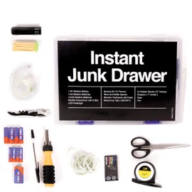 Upper Midland Products Instant Junk Drawer - Funny Housewarming Gifts - 92 Piece Kit - Filled With Home Essentials Must Haves For New Apartments, College Dorm Rooms, and Houses