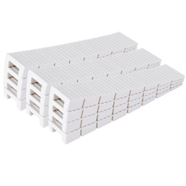 ZZJMCH 10 Pack White Multi Purpose Furniture Plastic Shims for Leveling Extreme Weight Capacity Wedges Easy to Snap Cut-to-fit Size Leveler for Toilet Shims, Doors, Windows, Sheds, Table