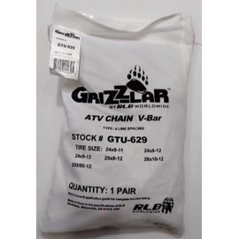 GTU-629 ATV 4 Link Ladder Alloy Tire Chains with Tensioners 24x8-11 24x8-12 25x8-12