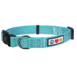 Pawtitas Reflective Dog Collar with Stitching Reflective Thread | Reflective Dog Collar with Buckle Adjustable and Better Training Great Collar for Small Dogs