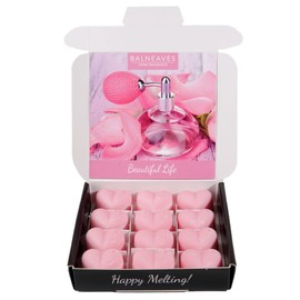 Beautiful Life Wax Melts | Strong Scented Wax Melt Gift Set | 12 x 6g Large Hearts | Hand Made in The UK | Vegan Friendly | Long Lasting Soy Wax Melt Sample Box