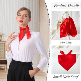 cxzymcln 21"x21" Solid Color Mulberry Silk Scarf Silk Hair Wrap Head Scarf Lightweight Square Neckerchief