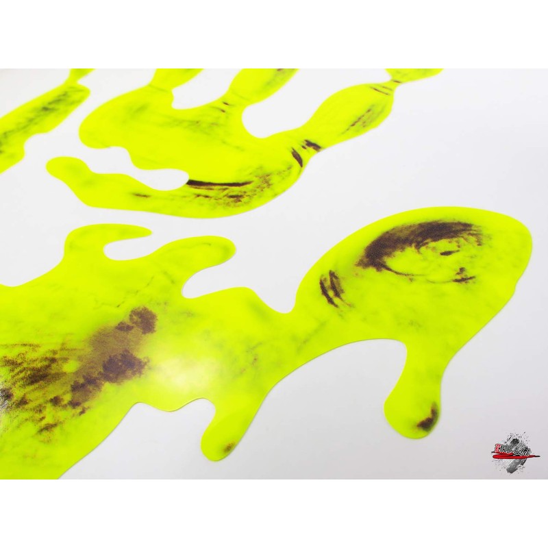 BIKE-label Car Motorcycle Sticker Zombie Hand Neon Yellow 400099VA