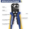 haisstronica Self-Adjusting Wire Stripper, 3 in 1 Blue/Yellow