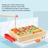 Wooden Magnetic Fishing Game Safe Letters Cognition Preschool Gift for