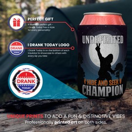 I Drank Today Can Coolers - Bigfoot Can Insulator, Funny Drink Cooler, Drink Sleeve