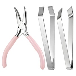 2 Pcs Fish Bone Tweezers, Sturdy Universal Fishing Pliers Kit Stainless Steel Fish Cleaning Kit Reusable Washable Bone Remover for All Kind Fishes