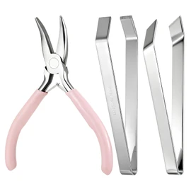 2 Pcs Fish Bone Tweezers, Sturdy Universal Fishing Pliers Kit Stainless Steel Fish Cleaning Kit Reusable Washable Bone Remover for All Kind Fishes