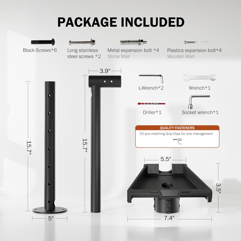 Starlink Gen 3 Extendable Wall Mount Kit for Internet Satellite,