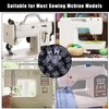 FIBOUND 100 Pieces Transparent Plastic Sewing Machine Bobbins, Plastic Bobbins