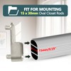 Kyuionty 4 Pack Oval Closet Rod End Supports, Zinc Alloy