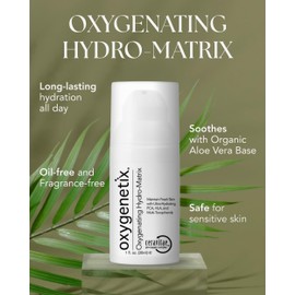 Oxygenetix Oxygenating Hydro-Matrix (1oz) | Lightweight Aloe-Based Face Moisturizer with Hyaluronic Acid for Sensitive, Dry, or Compromised Skin