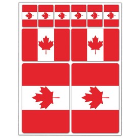 10 x Vinyl Stickers Set Decals Canada Canadian National Flag Car Motorcycle Helmet D 31