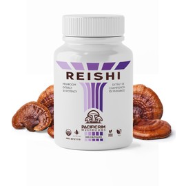Reishi Mushroom Capsules by Pacific Rim Mushrooms - Organic Extract Supplement, Ultra Strength 10:1 Red Reishi for Immune System and Digestive Support, 300 Caps