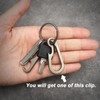 KCFEV Titanium Carabiner Keychain, Bottle Opener Keychain Clip, Key Organizers