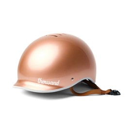 Thousand Heritage 1.0 Adult Bike Helmet; The Original Low Profile Retro Commuter Cycling Helmet Safety Certified for Bicycle Skateboard Skating Roller Skates; for Men & Women (Rose Gold, Small)