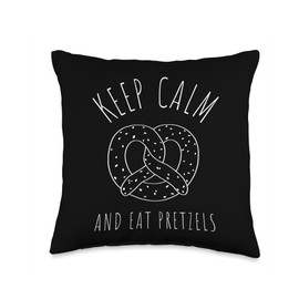 Pretzel Bakery Food Truck Food Lover Apparel Chocolate Covered Sticks and Pretzel Rods Throw Pillow, 16x16, Multicolor