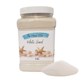 The Wood Etch 5 lb Natural White Sand for Sandbox, Sand Art, Home Decor, Sensory Bin, Aquarium & More, Odorless, Non-Toxic, Safe for Kids & Pets, Versatile, and Clump-Free for Easy Handling