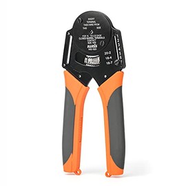 IWISS IWD-1620 Deutsch Size 16 Crimper, Solid Barrel Contact & Circular Connector Contacts Crimping Tool, 8 Indents Wire Crimper, AWG16 to AWG20