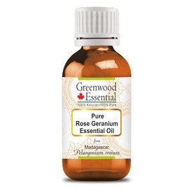 Greenwood Essential Pure Rose Geranium Essential Oil (Pelargonium roseum) Steam Distilled 5ml (0.16 oz)