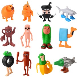 JANLOUS Figuras de Acción, 12PC Modelo de Actividad, Modelos Animales, Regalos de Cumpleaños para Niños y Niñas (D)